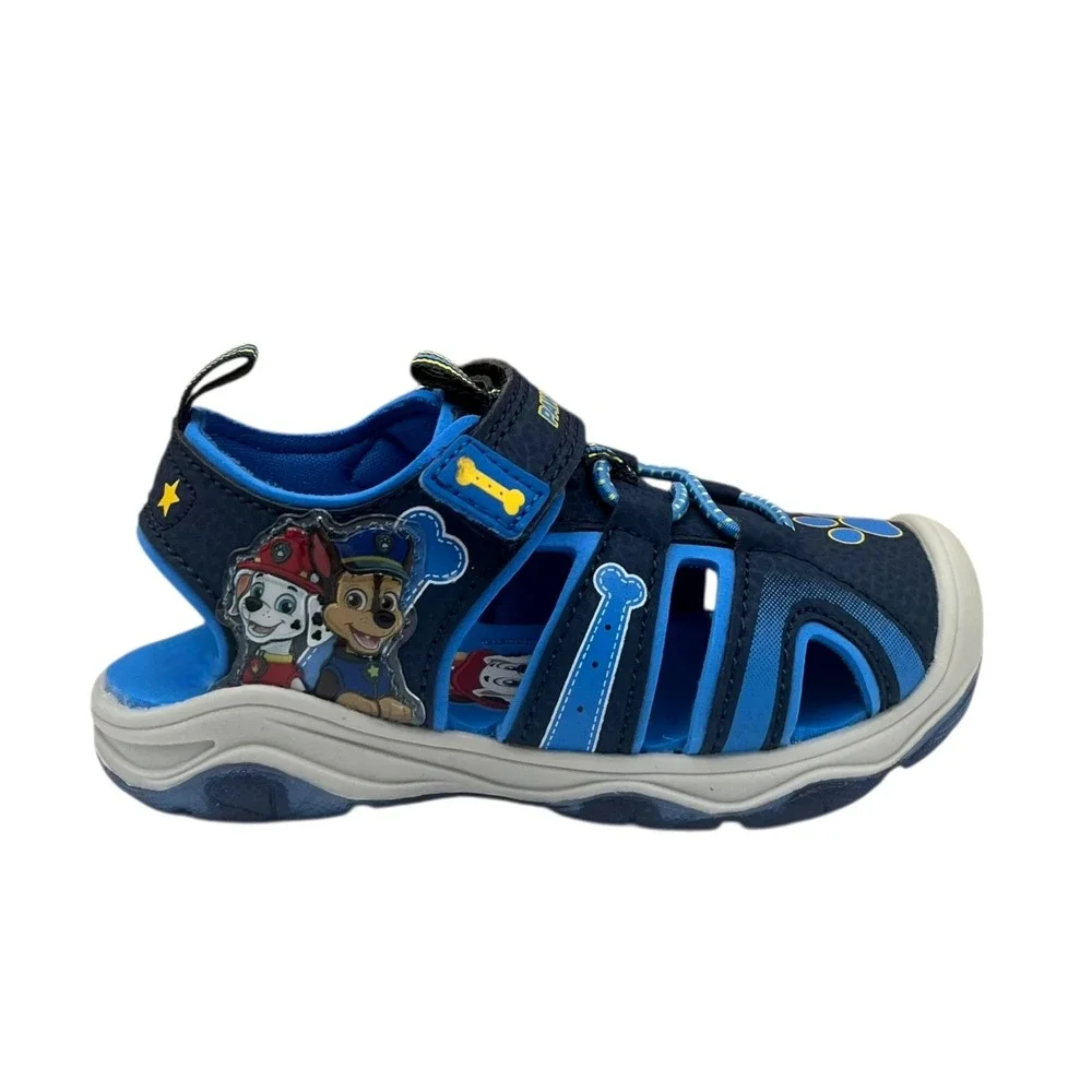 Paw Patrol Toddler Boys Light Up Sport Fisherman Sandals Size 7 Blue‎ Closed Toe